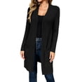 thumbnail image 3 of Plebaso Womens Long Cardigan Casual Open Front Long Sleeve Loose Lightweight Jacket Outwear with Pockets, 3 of 7