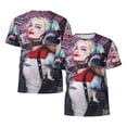 thumbnail image 7 of Harley Quinn Poster T-Shirt for Men Novelty 3D Pritneted Casual Short Sleeve Tees Shirt Summer Street T Shirt Top, 7 of 7