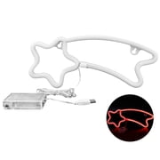 LED Neon Light, Novelty Meteor-shape Neon Light IP45 Waterproof Light Fixtures  For Night Lighting For Gifts Red