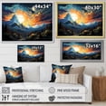 thumbnail image 4 of Designart "Wonderland Sunset Yellow Lakeside Mountains I" Landscapes Framed Wall Art Decor - Country Yellow Lake Mountains Entryway Framed Wall Art, 4 of 6