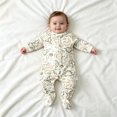 thumbnail image 6 of 0-3 Months Newborn Baby Fleece Footed Romper Long Sleeve Sleeper Infant Fall Winter Warm Sleep & Play Outfit One-Piece Footed Romper Newborn Gift, 6 of 9