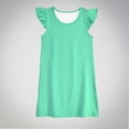 thumbnail image 2 of wmjolc Robes Unies pour Filles pour l'Été 2024 Manches Volantes Robes Décontractées Col Rond Robes d'Été à Volants Midi Robe de Plage 3-12 Ans, 2 of 3