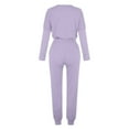 thumbnail image 4 of Ensemble Décontracté pour Femmes, T-Shirt à Manches Longues Patchwork Color Block et Pantalon Long, 4 of 5