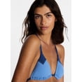 thumbnail image 4 of Kacey Lee Women's and Women's Plus Triangle Halter Bikini Top with Seaming, Sizes XS-3X, 4 of 5
