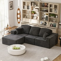 Homall L-shaped Multi-person Boneless Sectional Couches and Sofas Modular Sectional No Assembly Required Living Room Sofa Furniture Sets