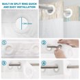 thumbnail image 5 of No Hook Shower Curtain, Aqua Blue Wooden Shower Curtains for Bathroom with See Through Top Window, Farmhouse Brown Vintage Distressed Waterproof & Washable Bath Curtain Extra Long 72"x84", 5 of 9