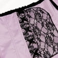 thumbnail image 4 of Grebrafan Corsets for Women Gothic Lace up Bustier Top Pink 3XL, 4 of 5