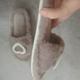 thumbnail image 4 of Bovxnpu House Slippers for Women Casual Indoor/Outdoor Shoes, Women's Casual Open-Toe Size Heart-Shaped Flat Comfortable Furry Slippers Warm Shoes Home Slippers Comfy Indoor House Shoes, 4 of 8