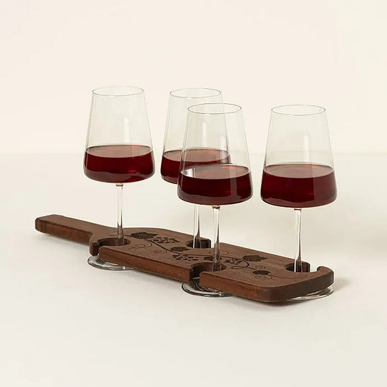 Stemmed Wine Glass Carrying Tray Wine Tasting Carrier Board