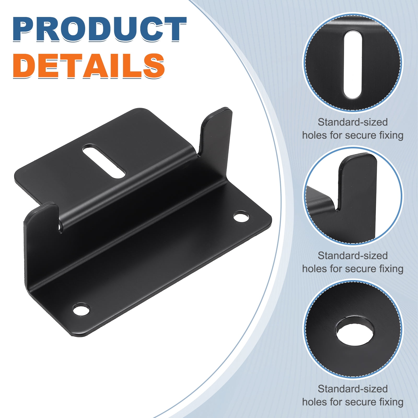 2 Set Aluminum Solar Panel Mounting Brackets, Solar Panel Z Bracket Mounting Kit, Z Bracket Set with Screws for RV Roof Cabin Factory Installation, Black