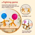 thumbnail image 4 of Bamboo Battle Robots Toy Set – 8-in-1 DIY Fighting Arena Kit with 2 Pull-Control Bamboo Men, Weapons, Balloons, Stickers, and Wooden Stage – STEM Game Gift for Kids & Family, 4 of 6