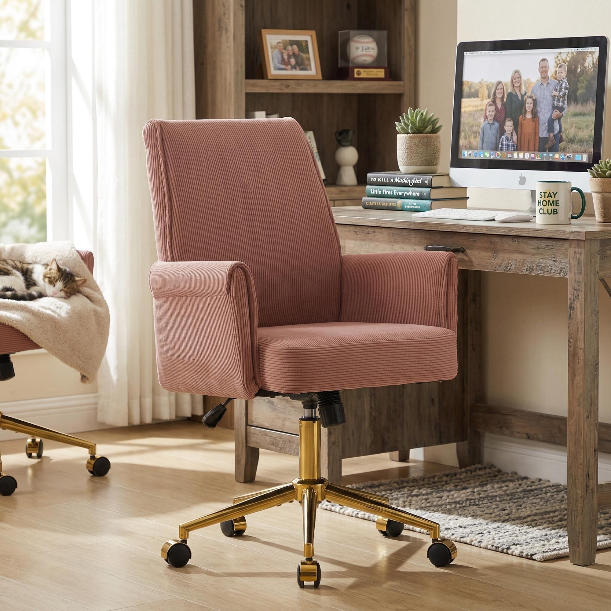 homy casa upholstered office chair product