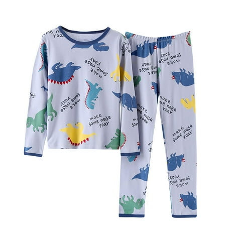 

Clearance Sale! Dihao Toddler Boy s and Girl s Cute Cartoon Printed 2pc Pajamas Set Soft Comfortable Spring Fall Cotton Sleepwear Set Loungewear for Kids Unisex Children Home Clothes Set