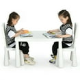 thumbnail image 1 of Gymax Kids Table & 2 Chairs Set Toddler Activity Play Dining Study Desk Baby Gift White, 1 of 9
