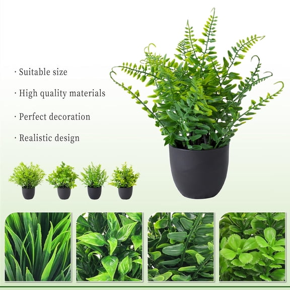 Clearance Under $1 Artificial Potted Plant for Tabletop and Shelf Decor
