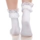 thumbnail image 3 of pares de calcetines tobilleros con volantes, calcetines con volantes de encaje, calcetines de princesa a la moda para mujeres y niñas, 3 of 4