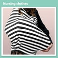 thumbnail image 6 of Breastfeeding Nursing Cover Scarf Baby Car Seat Canopy Stretchy Multi-Use, 6 of 7