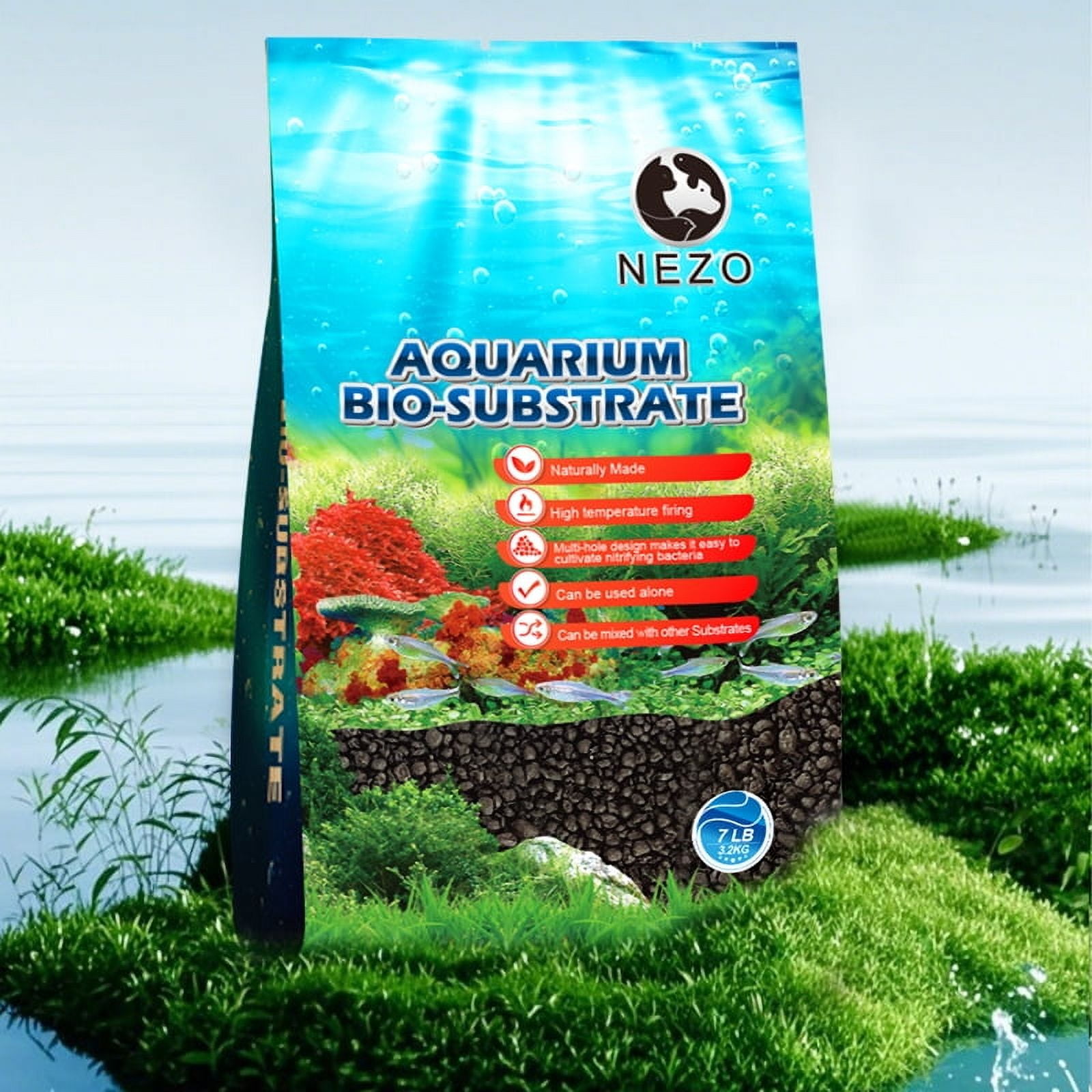 Aquarium Plant and Shrimp Brown Substrate Gravel Stratum 21lbs, Value 3-Pack For Aquarium Fish Tank