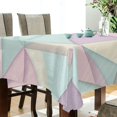 thumbnail image 5 of Yayeee Tablecloths 60" x 108" Rectangle Wrinkle Resistant Party Table Cover, Purple Geometric, 5 of 8