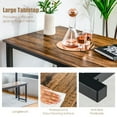 thumbnail image 4 of Barara King Dining Set,Dining Table Set, Dining Room Table,3 Pieces Dining Table Set with 2 Benches for Dining Room Kitchen Bar-Brown, 4 of 7