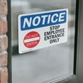 thumbnail image 4 of (2 Pack) Stop Employee Entrance Only Sign, 4 of 7