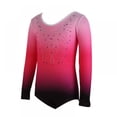 thumbnail image 3 of SYNPOS Gymnastics Leotards for Girls Long Sleeve Colorful Sparkle Leotard for Girl 5-12 Years, 3 of 15