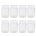 thumbnail image 1 of 8pcs Home Plastic Jars Storage Containers with Ribbed Liner Screw On Lids Cereal Dry Food Storage Container Airtight Leakproof Plastic Storage Bottle  for Cereal Flour Sugar Rice Snacks, 1 of 10