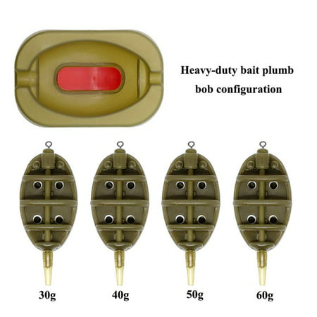 Carp Fishing Inline Method Feeders Set with Easy Release Mould Coarse Carp Fishing Bait (Best Bait For Grass Carp)