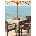 thumbnail image 3 of Outdoor Tablecloth with Umbrella Hole for Patio/Picnic/Party/Camping, Texas Star Vintage Waterproof Table Cloth Square Cover Washable, Brown Retro Art Red Berry Farmhouse (54"x 54"), 3 of 8