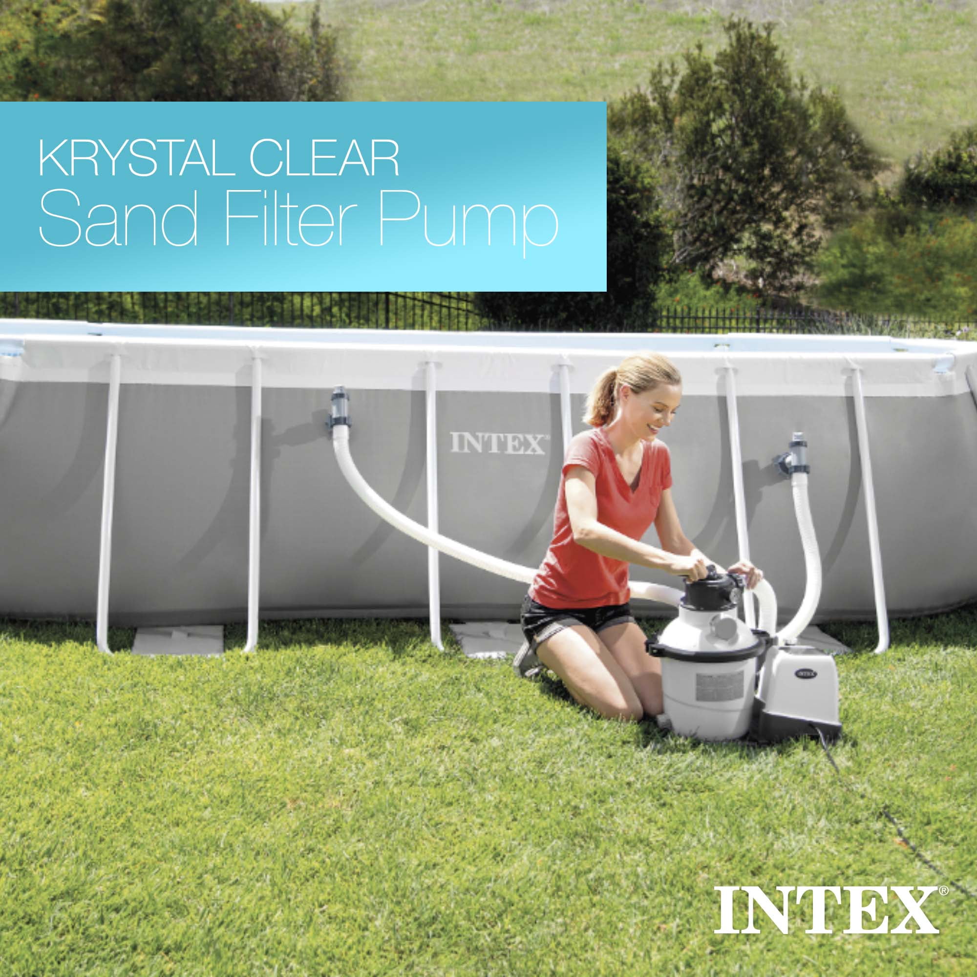 Intex 26651EG 3,000 GPH Above Ground Pool Sand Filter Pump with Auto Timer