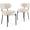 Beige, variant on HarmonyStrings Dining Chairs Set of 2, Mid Century Modern Boucle Upholstered Kitchen Chair with Curved Backrest & Metal Legs for Home/Living Room/Bedroom/Office-White