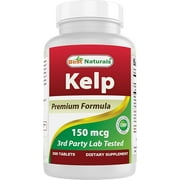 Best Naturals Kelp 150 mcg 300 Tablets | (A Natural Source of Iodine)