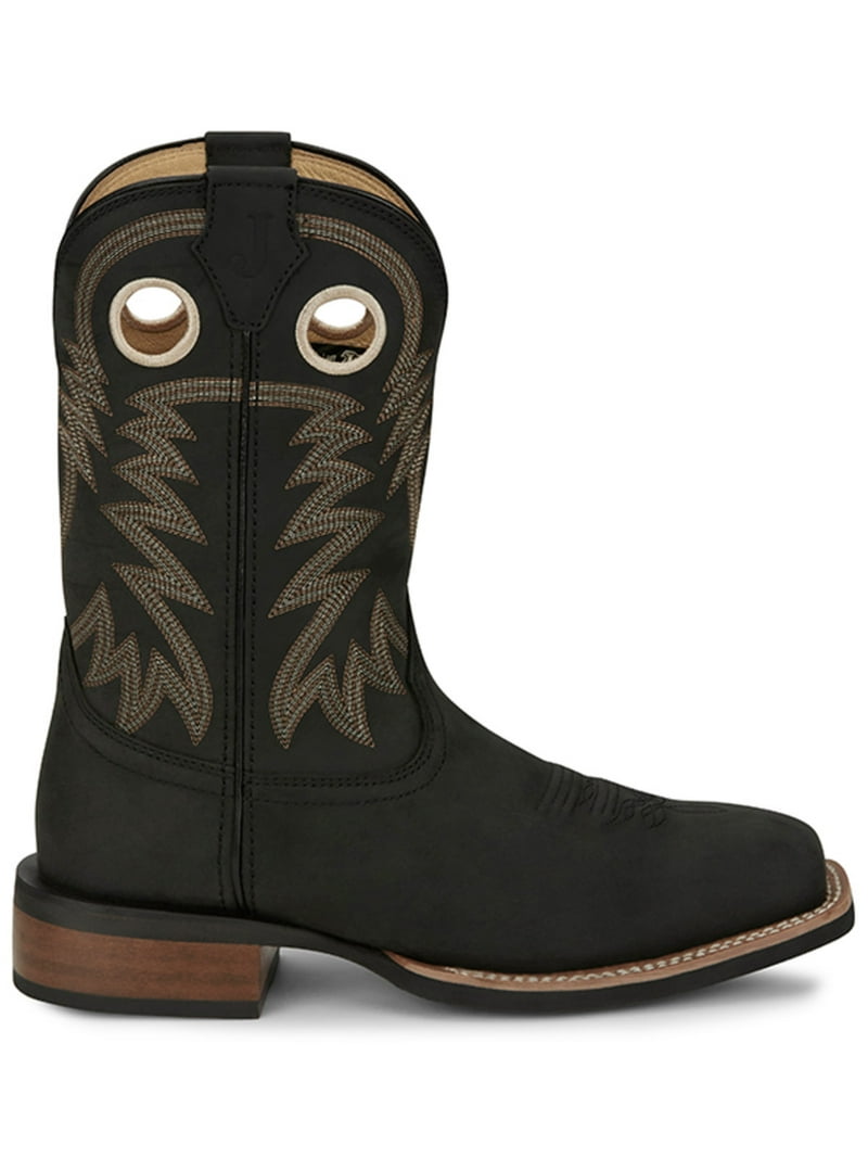 JUSTIN MEN\'S LEATHER WESTERN BOOTS  SIZE US 7.5D Justin Men main image 2