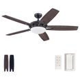 thumbnail image 1 of Prominence Home Clancy 52 Inch Indoor LED Ceiling Fan with Remote, Matte Black, 1 of 12