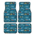 thumbnail image 1 of Kdxio Construction Trucks Print Car Floor Mats Universal SUV Front Rear Floor Foot Mats 4-Piece Full Set with Non-Slip Rubber Backing Car Accessories for Most Cars, 1 of 7