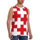 thumbnail image 2 of Fotbe Red Cross 1 Men's Camiseta sin Mangas Estampada para Hombres, Playera Casual para Gimnasio, Entrenamiento, Playa-X-Large, 2 of 7