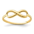 thumbnail image 1 of Solid 14k Yellow Gold Infinity Love Knot Symbol Ring Band Size 5, 1 of 6