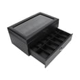 thumbnail image 4 of Jewelry Display Drawer Case, Watch Display Storage Case PU Leather Liner Watch Display Storage Box Carbon Fiber  For Men For Storing For Women, 4 of 8