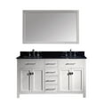thumbnail image 5 of Virtu Caroline 60'' Double Bathroom Vanity Set with Black Galaxy Top and Mirror, 5 of 5