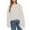 White, variant on Lovskoo Sweaters for Women Long Sleeve Loose Tassel Trendy Casual Solid Round Neck Pullover Sweater Top White