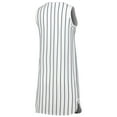 thumbnail image 3 of Women's Concepts Sport White New York Yankees Reel Pinstripe Knit Sleeveless Nightshirt, 3 of 3