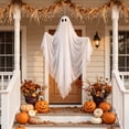 thumbnail image 6 of Ayieyill Halloween Ghost Decor with Warm Green LED Light, 47” Light up Hanging Ghost Halloween Yard Porch Decorations Outdoor, 6 of 7