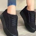 thumbnail image 2 of NOKIO Women Fashion Sparkle Rhinestone Sneakers Low Top Tennis Shoes Lace Up Casual Comfortable Walking Shoe Women's Summer Casual Flat Sole Single Shoes Lace Up Rhinestone Fabric Casual Shoes, 2 of 4