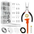 thumbnail image 3 of 1 Set Jewellery Making Kit Pliers Silver Beads Wire Starter Tool Home DIY / Wire Jewelry Making Starter Kit Repair Tools, 3 of 11