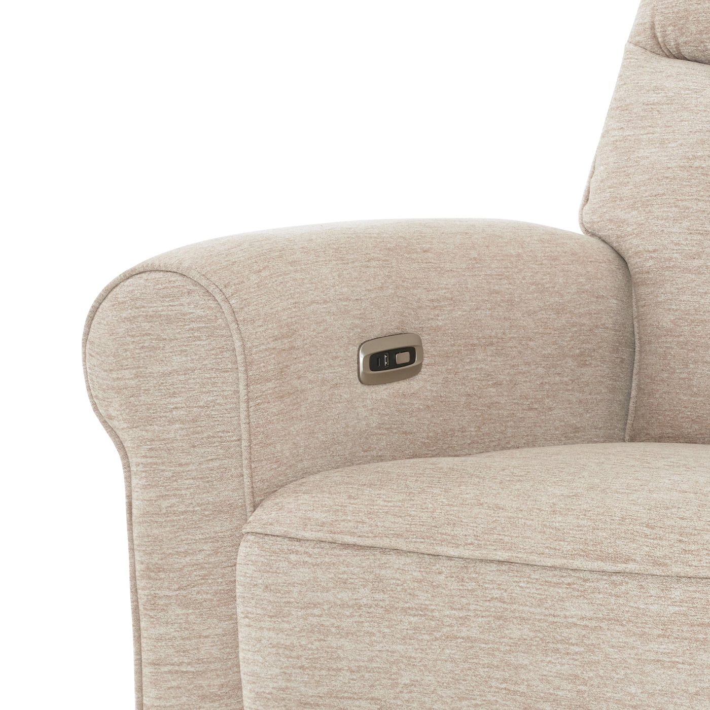 MCombo 78.3" Wall Hugger Power Loveseat Recliner Sofa with Console, Reclining Loveseat with USB Ports, Cup Holders, for Small Spaces Living Room RV, Fabric PR635M2 (Beige)