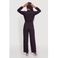 thumbnail image 3 of Women's Crepe Knit Long Sleeve Button Front Jumpsuit, 3 of 3
