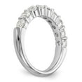 thumbnail image 6 of Solid 14K White Gold Nine Stone Diamond Wedding Band Ring Size 7 (.45 cttw.), 6 of 7