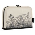 thumbnail image 2 of Pencil Bag with Magnetic Foldable Base Large Capacity Stand-Up Pencil Case Durable Nylon Pen Pouch Black and White Ink Drawing, 2 of 7