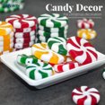 thumbnail image 2 of 24 piezas de piruletas artificiales para decoración de árbol de Navidad, colgantes de caramelos rojos y blancos, decoración del hogar, regalos de Año Nuevo para niños, Navidad, 2 of 5
