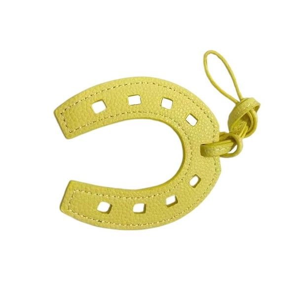 Qarigey LLavero de cuero PU, colgante para bolso, accesorios, adorno para bolso, llaveros, llavero portátil con cordón, regalos para mujer Ropa, zapatos y accesorios Miscelánea Amarillo Qarigey AP014015-08